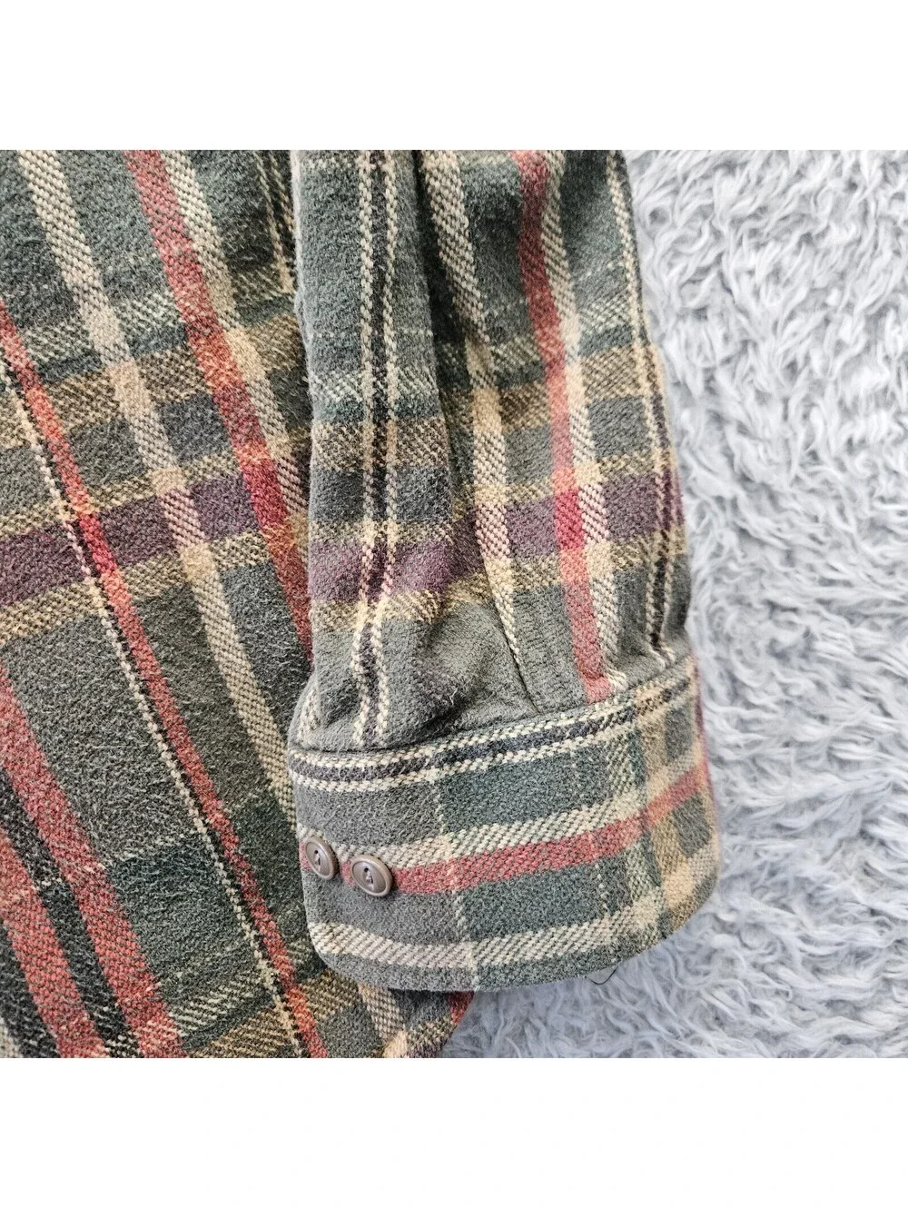 SCHOTT BROTHERS NYC SH2135 Plaid Cotton Flannel Shirt Men Large Heavyweight